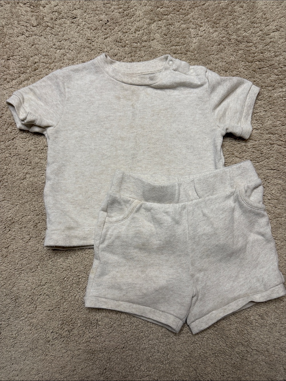 Nordstrom Baby Cream Knit Snap-Shoulder Top